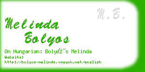 melinda bolyos business card