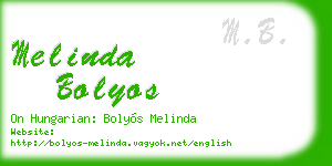 melinda bolyos business card